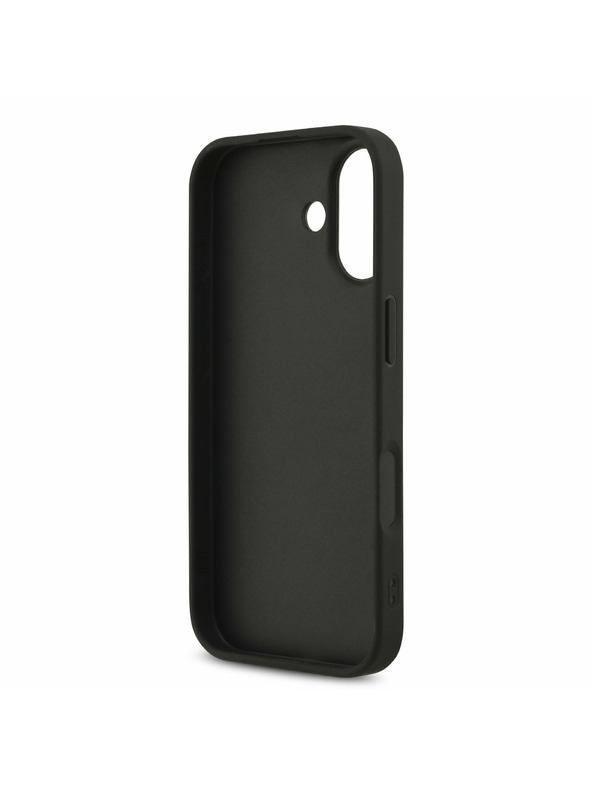 Guess Guess PU Fixed Glitter 4G Metal Logo Задна обвивка за iPhone 17 Black
