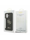 Guess Guess PU Fixed Glitter 4G Metal Logo Задна обвивка за iPhone 17 Black