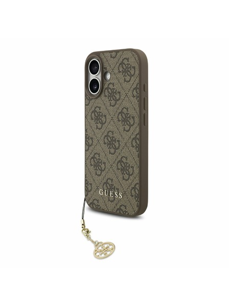 Guess Guess 4G Charm MagSafe Задна обвивка за iPhone 17 Tone on Tone Brown