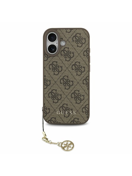 Guess Guess 4G Charm MagSafe Задна обвивка за iPhone 17 Tone on Tone Brown