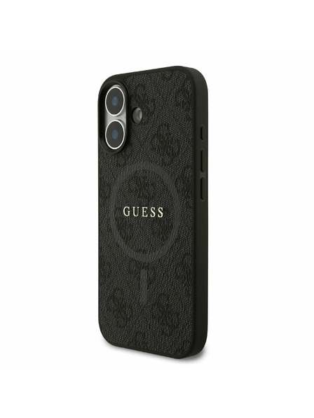 Guess Guess PU Leather 4G Colored Ring MagSafe Задна обвивка за iPhone 17 Black