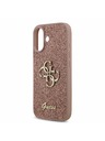 Guess Guess PU Fixed Glitter 4G Metal Logo Задна обвивка за iPhone 17 Pink