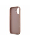 Guess Guess PU Fixed Glitter 4G Metal Logo Задна обвивка за iPhone 17 Pink