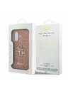 Guess Guess PU Fixed Glitter 4G Metal Logo Задна обвивка за iPhone 17 Pink