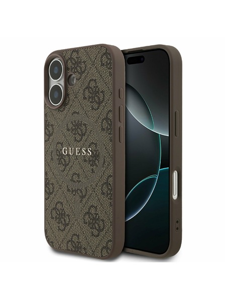 Guess Guess PU Leather 4G Colored Ring MagSafe Задний Чехол за iPhone 17 Brown