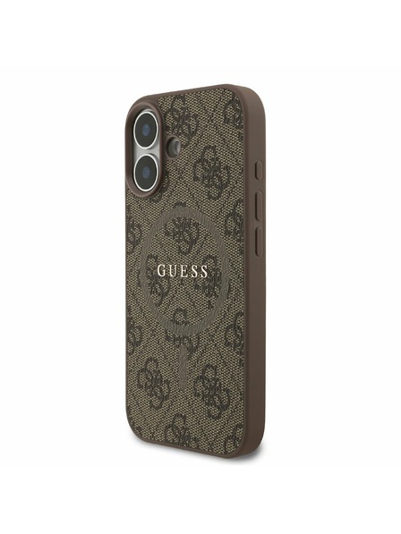 Guess Guess PU Leather 4G Colored Ring MagSafe Задний Чехол за iPhone 17 Brown