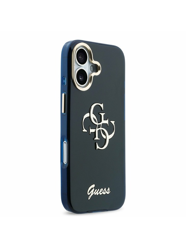Guess Guess IML 4G Script Metal Logo Задний Чехол за iPhone 17 Blue