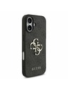 Guess Guess PU 4G Metal Logo Strap Задний Чехол за iPhone 17 Black