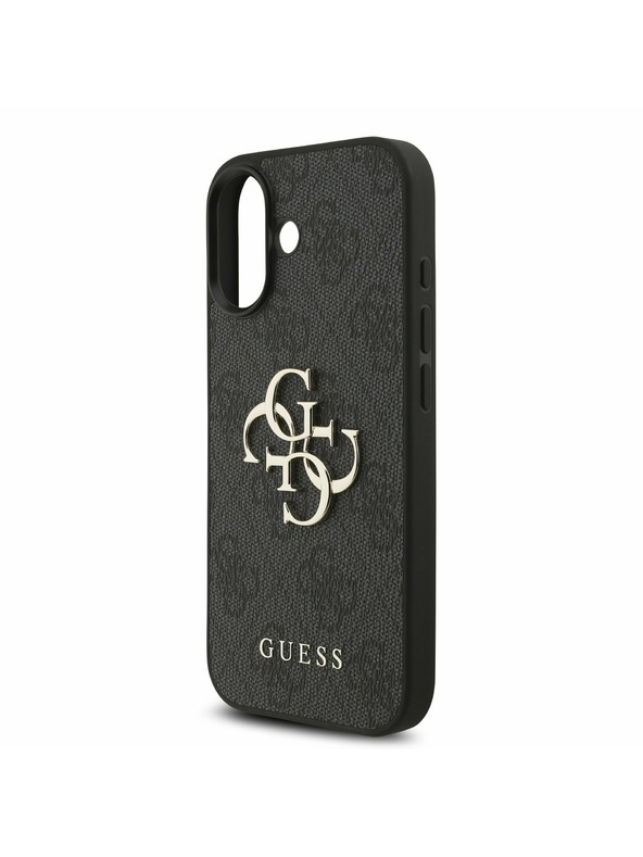 Guess Guess PU 4G Metal Logo Strap Задний Чехол за iPhone 17 Black