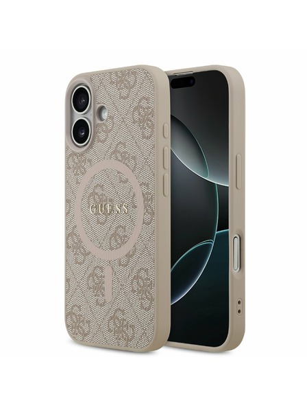 Guess Guess PU Leather 4G Colored Ring MagSafe Задний Чехол за iPhone 17 Pink