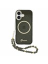 Guess Guess IML Glitter Script Strap MagSafe Задний Чехол за iPhone 17 Black