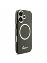 Guess Guess IML Glitter Script Strap MagSafe Задний Чехол за iPhone 17 Black