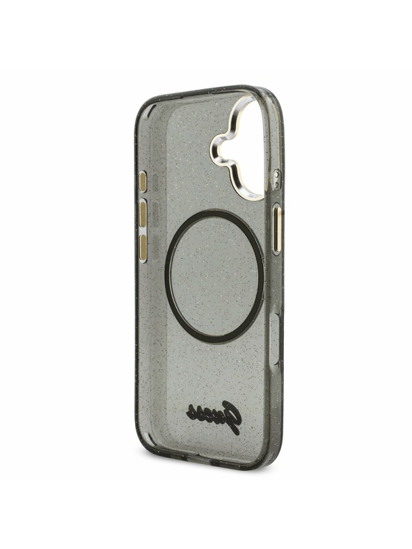 Guess Guess IML Glitter Script Strap MagSafe Задний Чехол за iPhone 17 Black