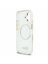 Guess Guess IML Glitter Script Strap MagSafe Задний Чехол за iPhone 17 Transparent