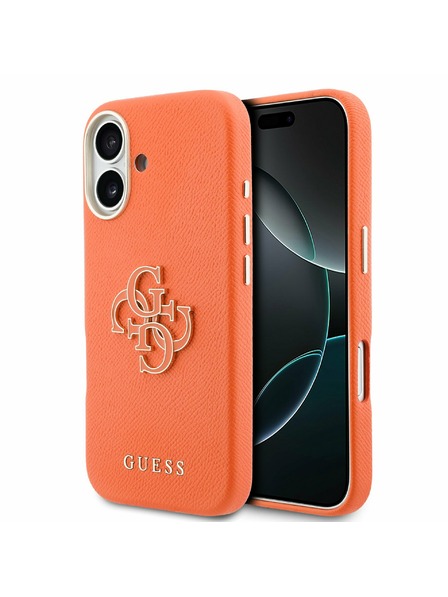 Guess Guess PU Resin Logo Задний Чехол за iPhone 17 Orange