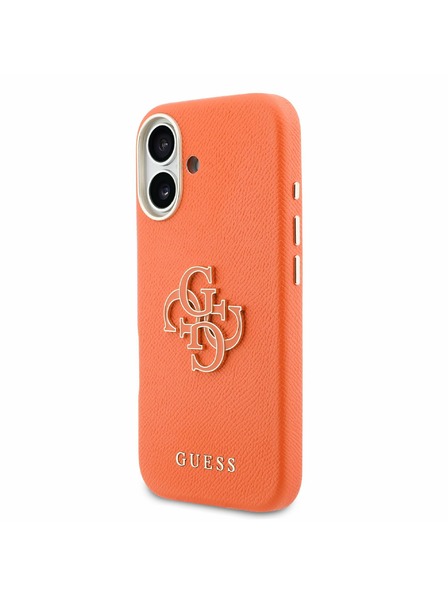 Guess Guess PU Resin Logo Задний Чехол за iPhone 17 Orange