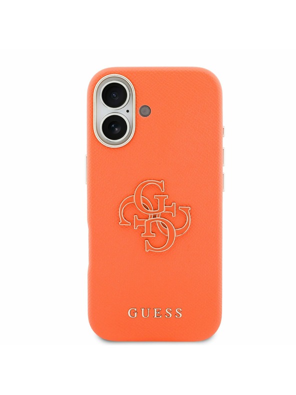 Guess Guess PU Resin Logo Задний Чехол за iPhone 17 Orange