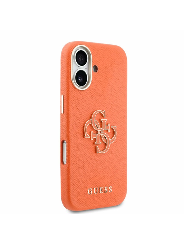 Guess Guess PU Resin Logo Задний Чехол за iPhone 17 Orange