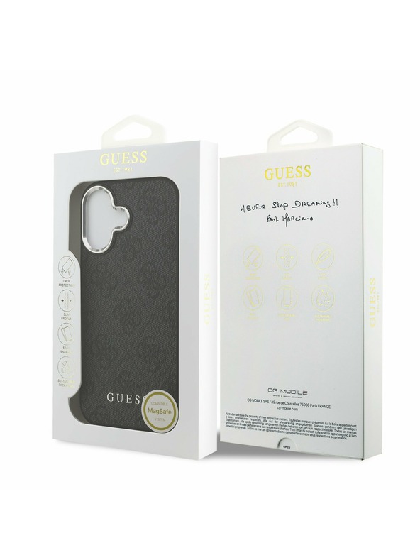 Guess Guess 4G MagSafe Задний Чехол за iPhone 17 Black