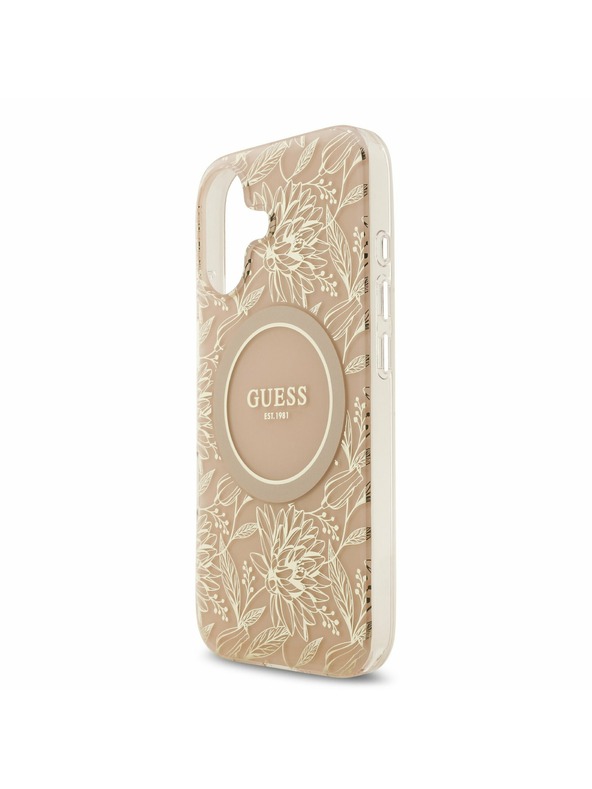 Guess Guess IML Flowers Allover Strap MagSafe Задний Чехол за iPhone 17 Pink