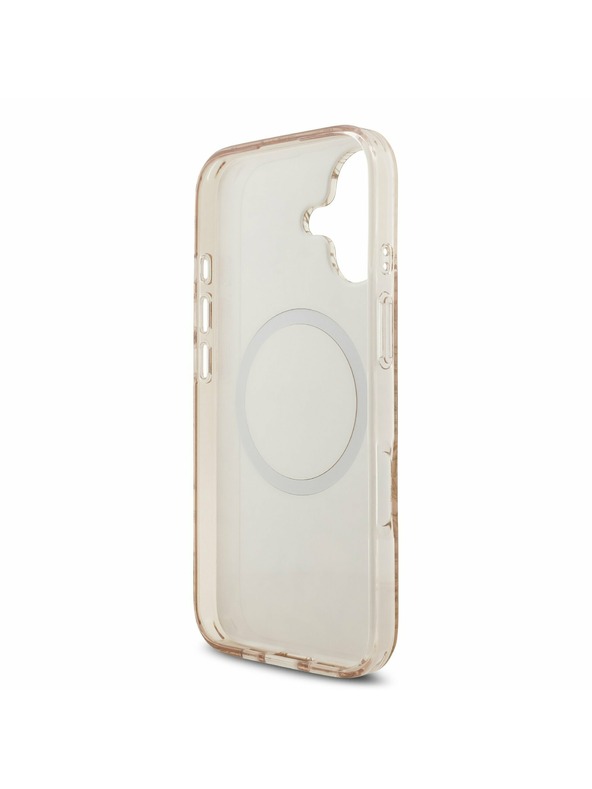 Guess Guess IML Flowers Allover Strap MagSafe Задний Чехол за iPhone 17 Pink