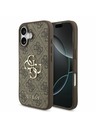Guess Guess PU 4G Metal Logo Задний Чехол за iPhone 17 Brown