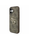 Guess Guess PU 4G Metal Logo Задний Чехол за iPhone 17 Brown