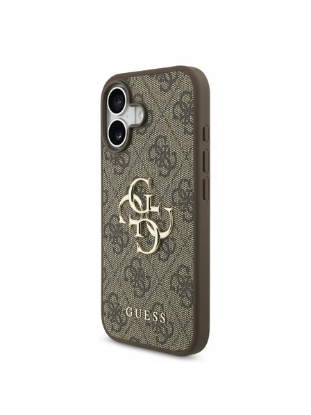 Guess Guess PU 4G Metal Logo Задний Чехол за iPhone 17 Brown