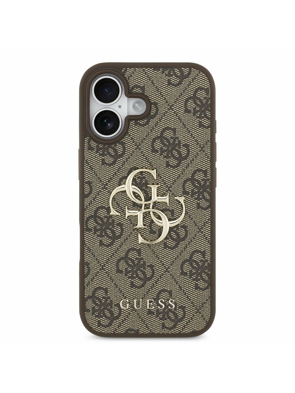 Guess Guess PU 4G Metal Logo Задний Чехол за iPhone 17 Brown