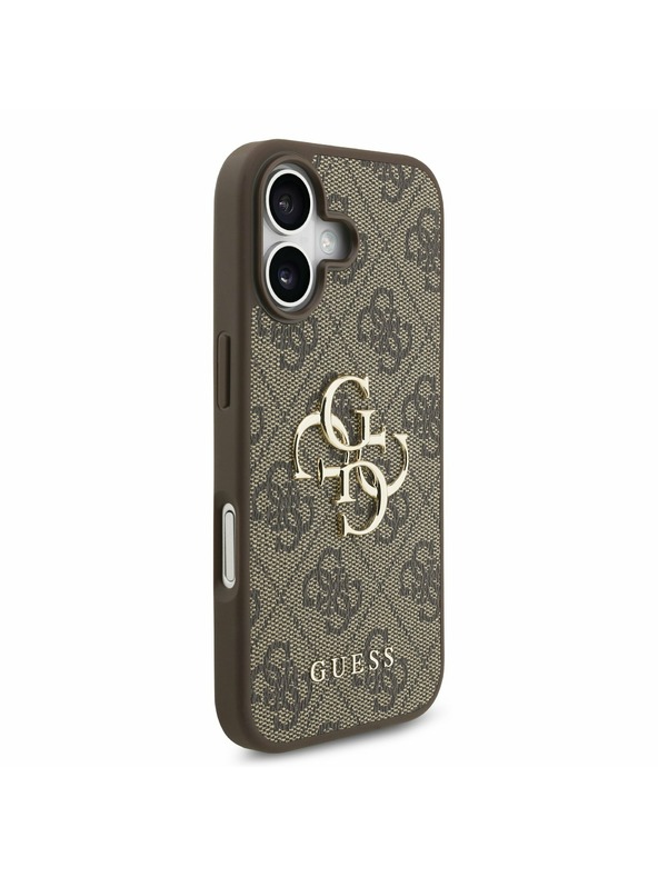 Guess Guess PU 4G Metal Logo Задний Чехол за iPhone 17 Brown