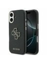 Guess Guess PU Resin Logo Задний Чехол за iPhone 17 Black