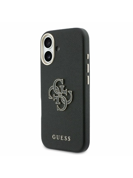 Guess Guess PU Resin Logo Задний Чехол за iPhone 17 Black
