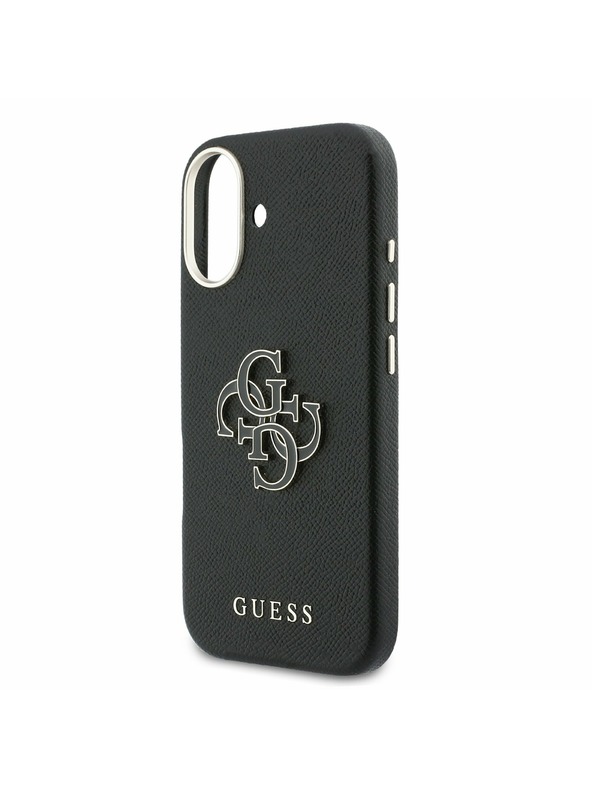 Guess Guess PU Resin Logo Задний Чехол за iPhone 17 Black