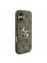 Guess Guess PU 4G Metal Logo Strap Задний Чехол за iPhone 17 Brown