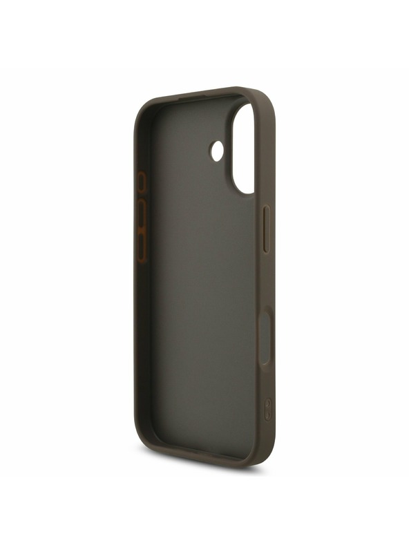 Guess Guess PU 4G Metal Logo Strap Задний Чехол за iPhone 17 Brown