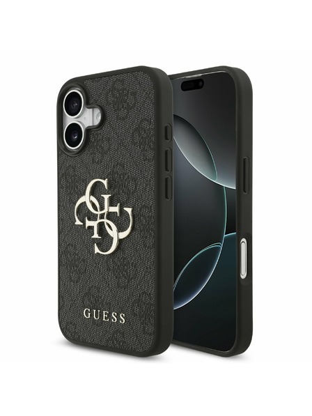Guess Guess PU 4G Metal Logo Задний Чехол за iPhone 17 Grey