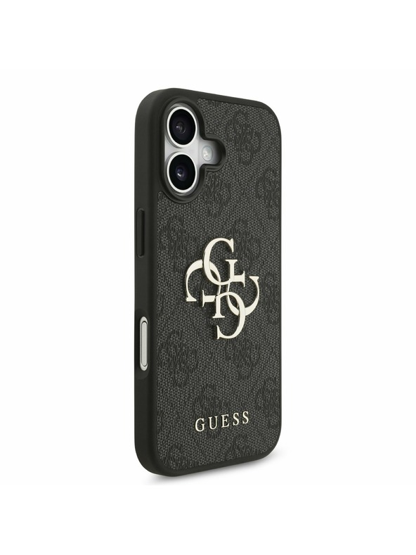 Guess Guess PU 4G Metal Logo Задний Чехол за iPhone 17 Grey