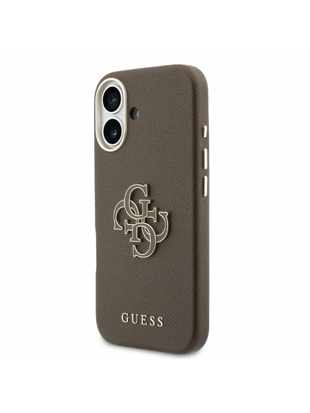Guess Guess PU Resin Logo Задний Чехол за iPhone 17 Brown