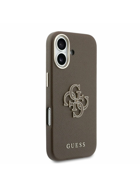 Guess Guess PU Resin Logo Задний Чехол за iPhone 17 Brown
