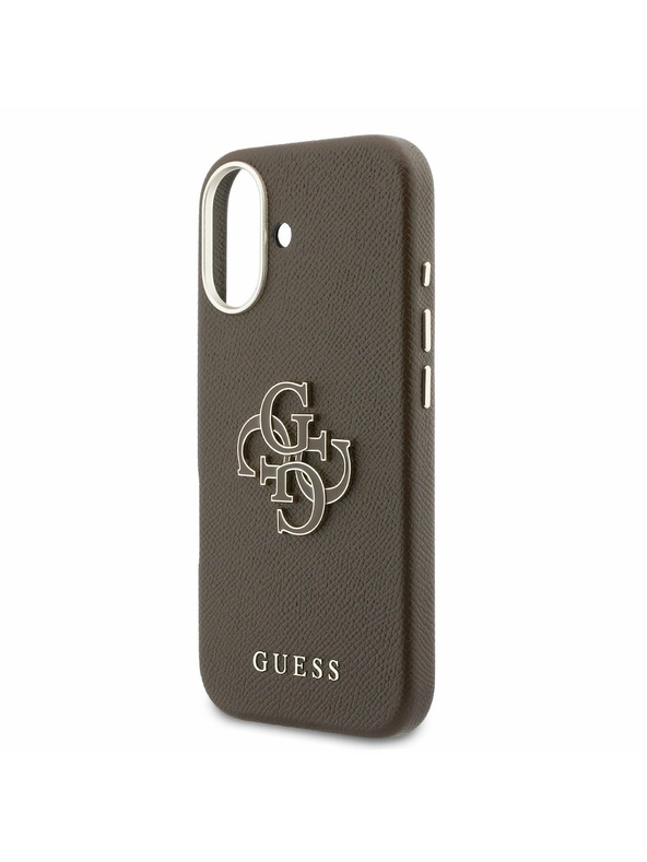 Guess Guess PU Resin Logo Задний Чехол за iPhone 17 Brown