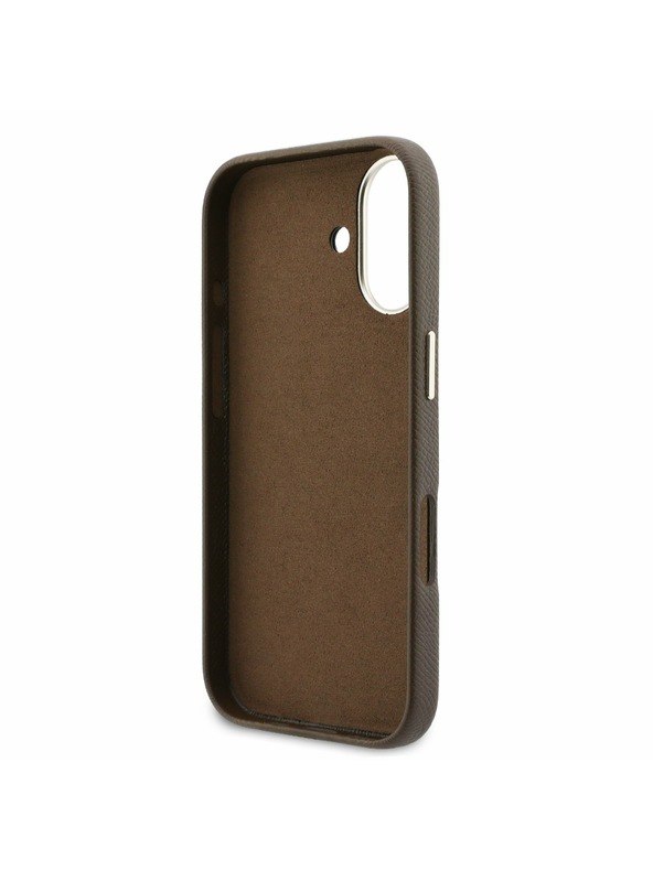 Guess Guess PU Resin Logo Задний Чехол за iPhone 17 Brown