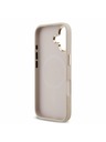 Guess Guess PU Leather 4G Strass Triangle Logo Gold Frame MagSafe Задний Чехол за iPhone 17 Pink