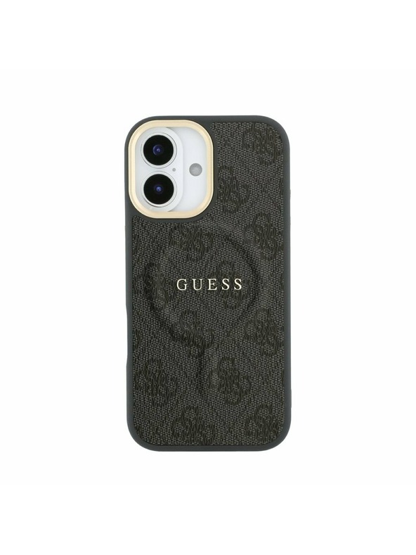 Guess Guess PU Leather 4G Gold Frame MagSafe Задний Чехол за iPhone 17 Black