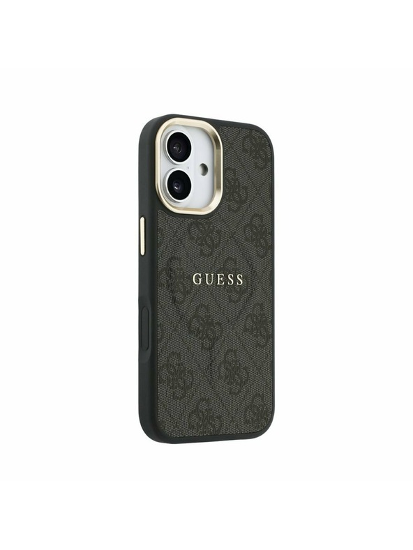 Guess Guess PU Leather 4G Gold Frame MagSafe Задний Чехол за iPhone 17 Black