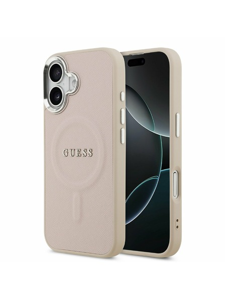 Guess Guess PU Saffiano MagSafe Задний Чехол за iPhone 17 Pink