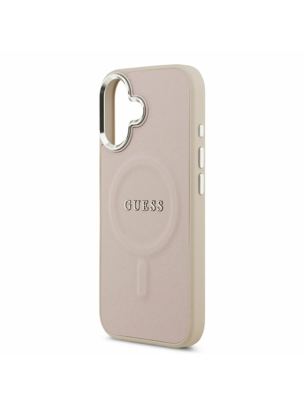 Guess Guess PU Saffiano MagSafe Задний Чехол за iPhone 17 Pink