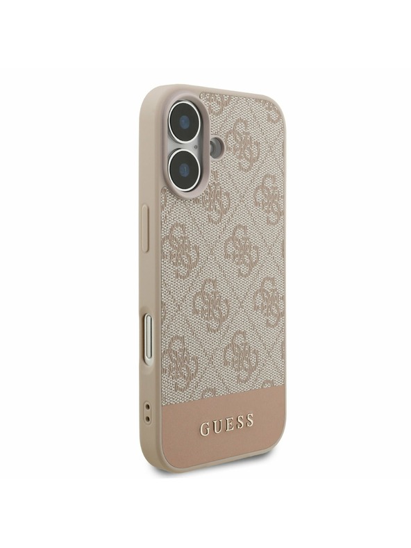 Guess Guess PU 4G Stripe Задний Чехол за iPhone 17 Pink