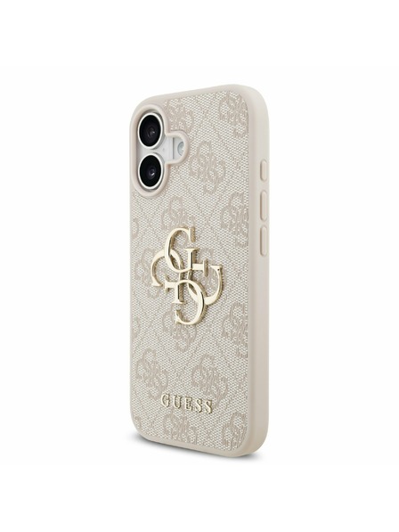 Guess Guess PU 4G Metal Logo Задний Чехол за iPhone 17 Pink