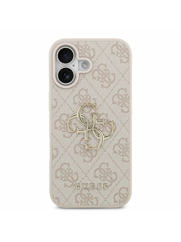 Guess Guess PU 4G Metal Logo Задний Чехол за iPhone 17 Pink
