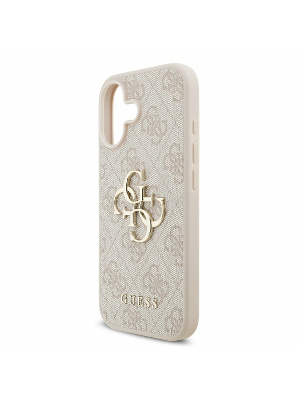 Guess Guess PU 4G Metal Logo Задний Чехол за iPhone 17 Pink